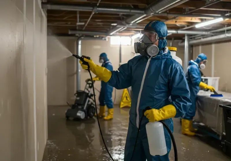 Basement Sanitization and Antimicrobial Treatment process in Denton County, TX